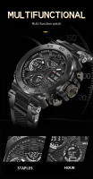 Reloj Digital Deportivo WECOOL W-822 Para Hombre Con Pantalla Dual Impermeable 50M Luminoso Y Alarme Bandeja PU Resistente Al Choque - details 2