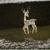 3pcs Decoración De Jardín De Hierro Con LED De Ciervo Y Alce Para Navidad Brillo De Reindeer Adorno Exterior De Casa De Año Nuevo - details 9
