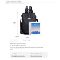 Mochila De Hombro Para Mujer Spot Goods En Color Sólido Y Gran Capacidad Antirrobo De Oxford Material Principal Poliéster Con Cierre De Cremallera - details 1