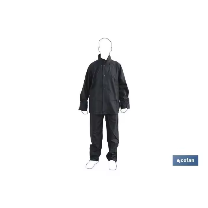 Traje de agua pu/pvc verde talla l - 1