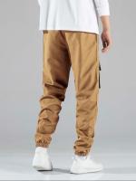 Pantalones De Cargo Para Hombre Con Bolsillos Y Cinta Ajustable En La Cintura Estilo Casual Moda Para Uso Diario Talla Regular - details 8
