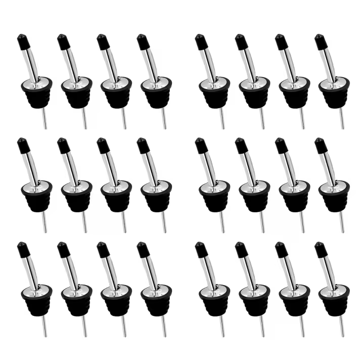 Aoresac 24 Packs Tapones Para Botellas De Licor En Acero Inoxidable Dispensadores Rápidos Para Botellas De Espiritus - 1