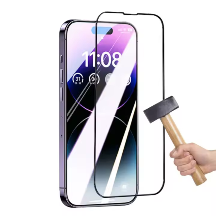 NNBILI Vidrio Templado Anti-Burst 9H Para iPhone 16 15 14 13 12 pro Max 16e 12 13 Mini Serie Cubierta Completa Resistente a Arañazos Y Huellas - 1