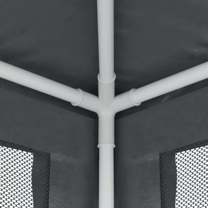 vidaXL Carpa para fiestas 4 paredes de malla HDPE gris antracita 3x3 m - 1