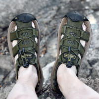 Sandalias De Verano Para Hombre En Cuero Genuino Zapatos Casuales Para Exterior Sandalias De Cuero Para Playa Zapatos Romanos Talla Grande 38-48 - details 21
