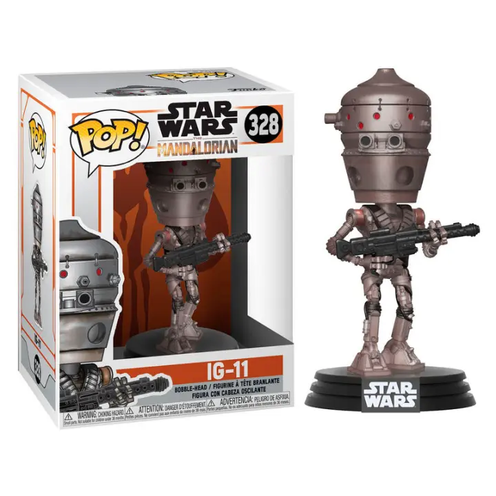 Figura Pop Star Wars Mandalorian Ig-11-Figura de Vinilo Coleccionable - Idea de Regalo- Mercancia Oficial - Juguetes para Niños y Adultos - Movies Fans - Muñeco para Coleccionistas y Exposición - 1