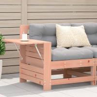 vidaXL Sofá de jardín con reposabrazo mesa auxiliar madera maciza pino en color Madera de pino sin tratar/Madera douglas sin tratar/Madera de pino impregnada sin tratar y más | estructura resistente ideal para salón dormitorio o estudio - details 1