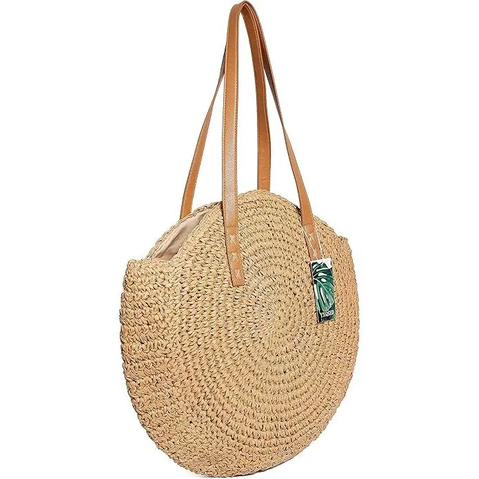 Bolsosdehombroparamujer Bolsa de Playa de Verano, Bohemio Bolso de Paja Para Mujer Bolsa de Hombro de Verano Para Viajes en la Playa y Uso Diario - 1