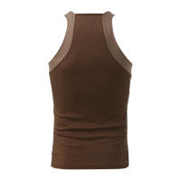 Nueva Moda Camiseta Deportiva Para Hombre Color Sólido Cuello Redondo Sin Mangas Para Gimnasio Ropa De Calle Casual Chaleco Fiesta Tallas S-5XL - details 11