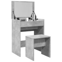vidaXL Tocador con taburete 60x40x113,5 cm en color Blanco/Gris sonoma/Gris hormigón y más | cómodas modernas ergonómicas para comedor cocina salón hogar - details 2