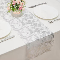 Mantelera Dorada Para Boda Y Fiestas Decoración De Mesa Con Malla De Oro Y Lentejuelas Plateadas Roll Thinn Thin Para Mesa De Comedor - details 7