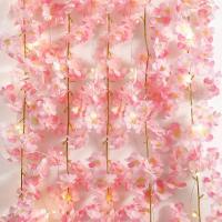 Guirnalda De Flores Artificiales Con Luces De Hilo 20LED 2M Cherry Blossom Para Decoración De Bodas Fiesta Dormitorio - details 2