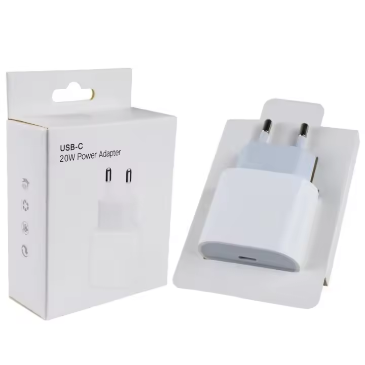 Cargador USB C de 20 W, 1 paquete, enchufe tipo C, cargador rápido,  para iPhone, iPad, Samsung, banco de energía móvil - 1