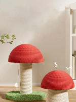 Juguete Para Gatos Durable De Madera Sólida Con Ropa De Sisal Patas De Mushroom Divertido Juego De Afilado De Uñas Y Protección De Muebles Para Gatos Pequeños Y Gatitos - details 0