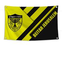 Bandera Mitad FC Beitar Jerusalén Mitad Israel De Poliéster Para Exteriores Con Cuatro Agujeros Decoración Estilizada Para Habitaciones - details 7