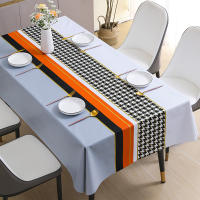 Qianniao Teléfono De Mesa Cuadrado De Piel Con Patrón De Cuadrícula Impermeable Y Resistente Al Aceite PVC Sencillo Para Mesa De Café Y Comedor - details 8