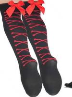 1 Par De Medias Largas Para Mujer Estilo Europeo Y Americano Medias De Halloween Con Lazo a La Rodilla Medias Largas Imprimidas - details 3
