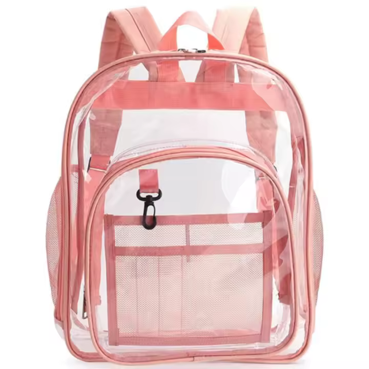 Mochila Transparente Impermeable De PVC Gran Capacidad Para Estudiantes Escuela - 1