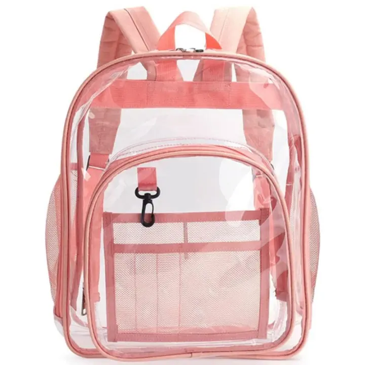 Mochila Transparente Impermeable De PVC Gran Capacidad Para Estudiantes Escuela - 1