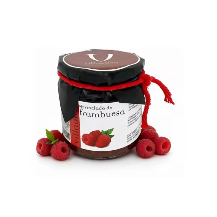 Villaolivo – Pack 3 Mermeladas de Frambuesa 125 g | Gourmet 100% Natural | Sabor Intenso | Ideal para Desayunos y Repostería - 1
