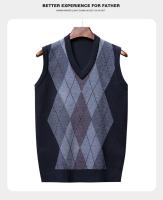 Chaleco Sin Mangas Para Hombre Estilo Casual Grueso Para Otoño E Invierno Suéter Caliente Negocios Inteligentes Tejido De Lana - details 12