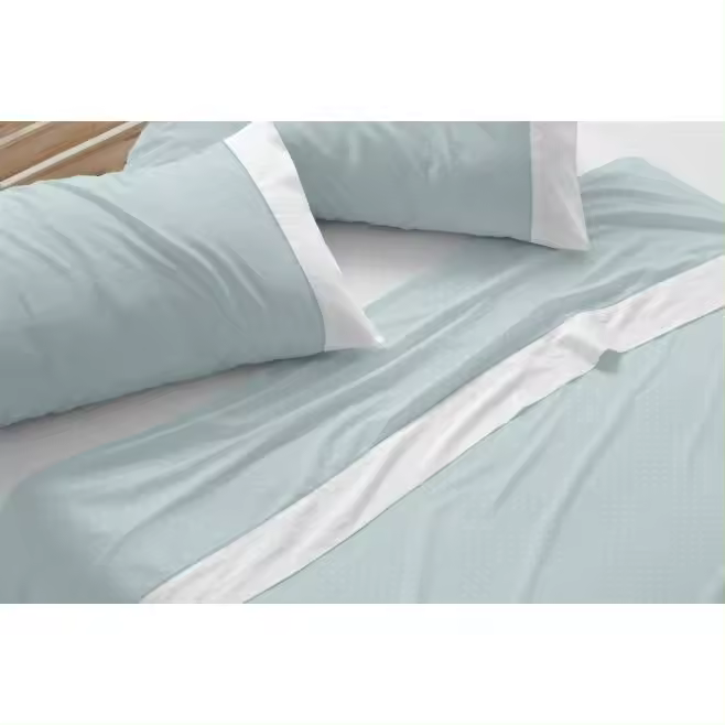 Burrito Blanco Juego Sábanas 50% Algodón Modelo 238 Cama 105. - 1