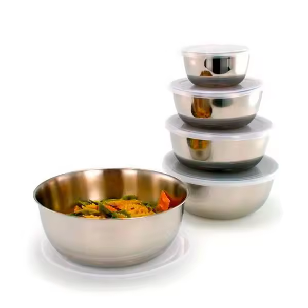 Crc Boles Eisber 5 Pzs de Acero Inoxidable con Tapa | Menaje de Cocina - 1