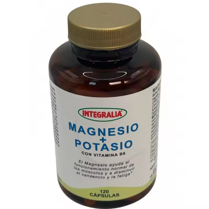 Magnesio + Potasio 120 cápsulas de Integralia - 1