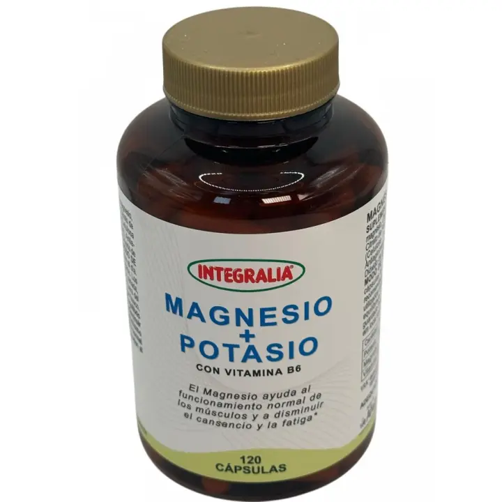 Magnesio + Potasio 120 cápsulas de Integralia - 1