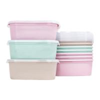 Pack de 12 Recipientes de Plástico con Tapa en Color Surtido, Recipientes Reutilizables para Comida y Alimentos Sin BPA, Juegos de Tupper Plasticos para Alimentos, Fiambreras Aptas para Microondas, Congelador y Lavavajillas - details 0