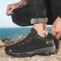 Zapatos De Senderismo Para Hombres HIKEUP De Cuero Suela De Goma Antideslizante Transpirables Malla Superior Tamaño 40-45 Color Negro Verde Caqui Gris - details 13