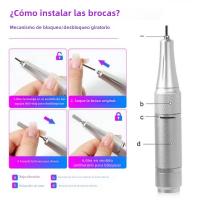 Máquina De Uñas Eléctrica Recargable 45000RPM Con Conector USB Set De Perforación Para Esmalte Remover Y Manicura Bajo Ruido - details 9