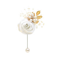 Flor De Mano Para Niñas Bodas Y Fiestas De Promoción Corbata De Satén Rosa Accesorios De Boda Flores De Tela Hechas a Mano - details 7