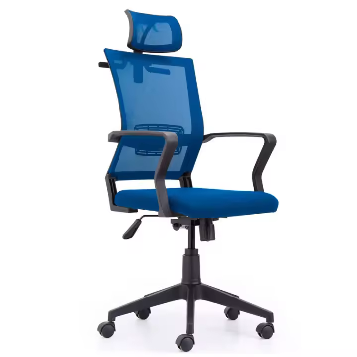 Miroytengo Silla giratoria escritorio Wall color azul para oficina o despacho diseño moderno 64x64x117/127 cm - 1