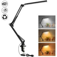 Lámpara De Escritorio LED Plegable Con Palanca Larga Y Clip Ajustable En 3 Colores Para Lectura Y Computadoras En Sala De Estar - details 5