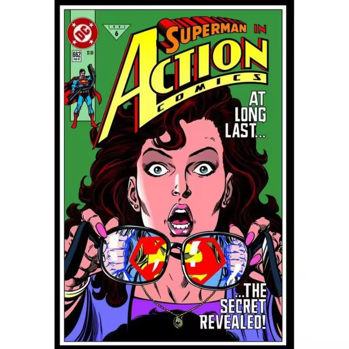 Kimera y Foley DC Comics Steel Covers Dibón metálico Action Comics Vol. 1 #662 1991 17 x 26 cm - 1