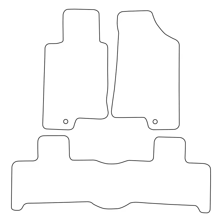 Juego de alfombrillas de terciopelo para Hummer H3 - acabado negro - 1