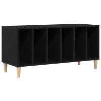 Gabinete de discos vidaXL Negro Roble 100x38x48 cm Madera elaborada - details 1