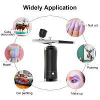 Kit De Pintura Para Uñas Con Compresor Airbrush Portátil Mini De Alta Presión Para Artesanía Y Pintura De Uñas Herramienta De Belleza Multifuncional - details 1