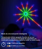 Tira De LED RGBIC Con Control De Voz Bluetooth Y Tiempo De Fondo De Fuegos Artificiales Coloridos USB Para Ambiente Y Música - details 4