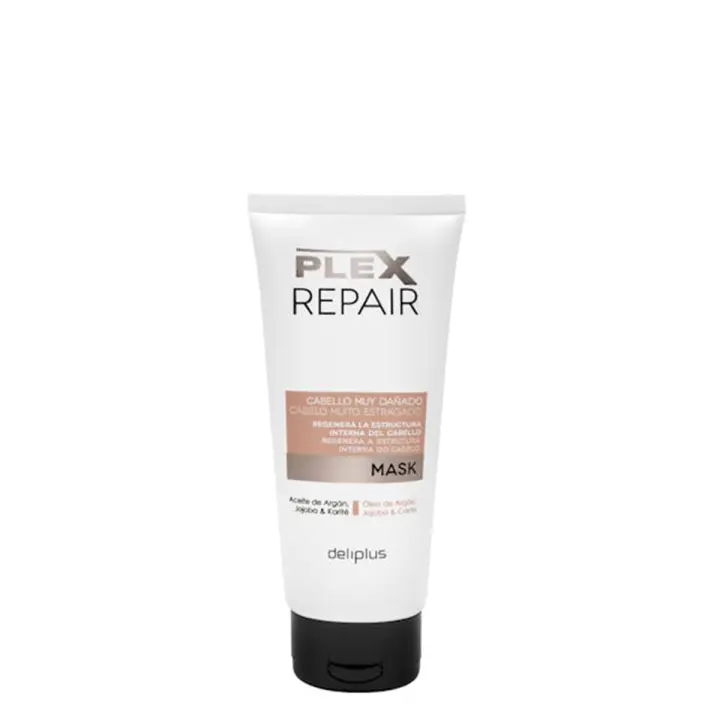 Pack 1 - Mascarilla 200 ml. Plex Repair para cabello muy dañado con Argán y Jojoba. Deliplus - 1