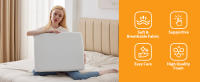 Almohada De Memoria Para Las Rodillas 1pc Colchón De Triángulo Para Levantar Las Piernas Y Dormir En La Espalda Material De Espuma De Memoria Lavable - details 4