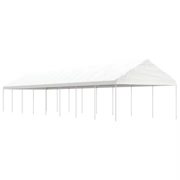 vidaXL Cenador con techo polietileno blanco 17,84x4,08x3,22 m - 1