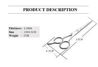 Tijeras De Afeitar Para Cejas Pestañas Y Nariz En Acero Inoxidable 130MM Herramienta De Maquillaje Y Manicura Cortador Y Trimmer De Cutículas - details 2
