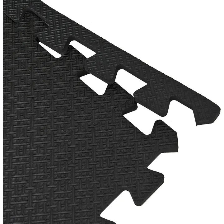 PERPETUAL Esterilla Puzzle Gimnasio Protector Suelo Acolchado (6 piezas-60x60x1cm) Garaje Piscina Exterior Camping Alfombrilla Protector Alfombra Tapiz Goma EVA Caucho Colchoneta Pesas Base Desmontable - 1