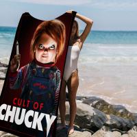 Toalla De Playa B-bride of C-chucky Para Niños Toalla De Baño Piscina Vacaciones Regalo Picnic Fiesta Toalla Rectangular De Algodón Y Poliéster Absorbente Y Secado Rápido - details 1