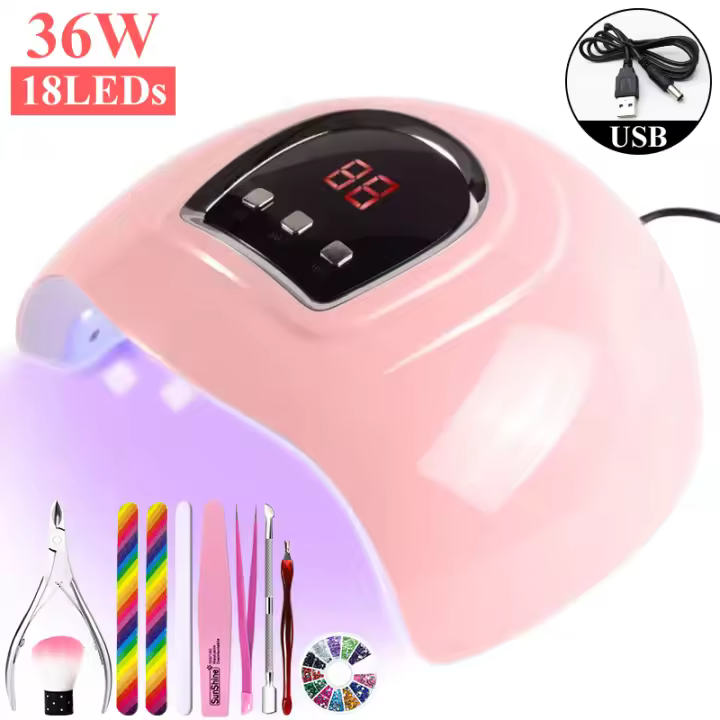 Lámpara de Uñas SUN X5 Plus LED UV para Secado Rápido de Esmalte de Gel con 36 LEDs Lámpara de Hielo para Uso Doméstico con Sensor Automático para Salón de Manicura Marca - 1