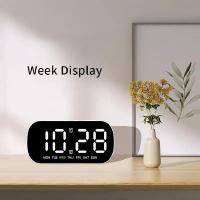 Reloj De Alarma Digital USB Potenciado Con Temperatura Fecha Doble Alarma Modo Nocturno Snooze Niveles De Brillo 5 12/24H LED Reloj - details 9