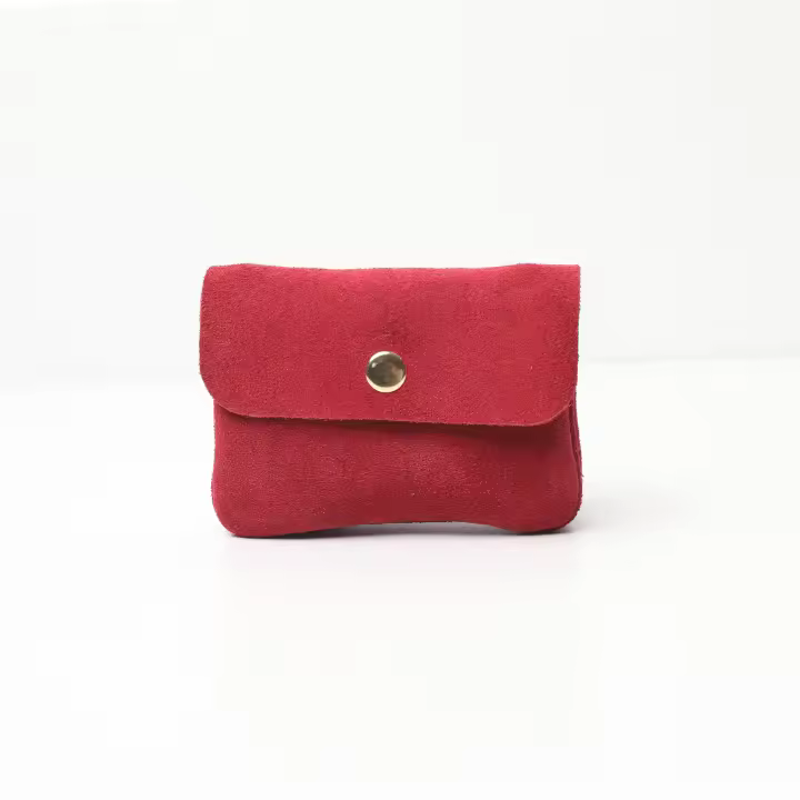 monedero ,cartera Pequeña de Piel Ante  ，hecho en Italia– Minimalista, Ligero y Multifuncional,Perfecto para el Día a Día y Ocasiones Especiales, Diseño Elegante , Dos Compartimentos y Bolsillo con Cremallera, Disponible en piel de Ante, - 1