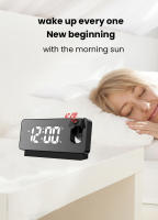 LED Digital Projection Alarm Clock 180° Rotation USB Electronic Ceiling Projector Alarm Clock For Bedroom Bedside Desktop Clock - details 7